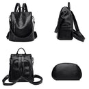 Vintage anti roubo feminino sacos de ombro mochilas de couro macio sac a dos viagem casual senhoras bagpack sacos escolares