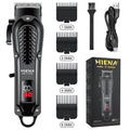 Máquina de cortar cabelo profissional Hiena 212, conjunto de cortador de cabelo masculino, aparador de cabelo elétrico sem fio de metal para barbeiro com visor LCD.