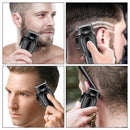 Máquina de cortar cabelo profissional Hiena 212, conjunto de cortador de cabelo masculino, aparador de cabelo elétrico sem fio de metal para barbeiro com visor LCD.