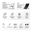 Ehomewei monitor portátil de tela dupla série x, toque de telefone sem drive fhd 2k 15.6 “16” para laptop windows macbook