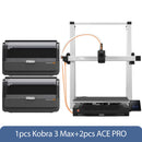 Anycúbico kobra 3 max fdm impressora 3d multicolorida com até 600 mm/s velocidade de impressão volume de construção 500*420*420mm controle de aplicativo inteligente