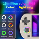 Anbernic rg40xx h console de jogos portátil 4.0-in 640*480 tela ips 3200mah sistema de 64 bits com luz rgb construído em 5k + jogos rg40xxh