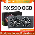 Placa de Vídeo para Jogos AMD RX 590 8GB GDDR5 256Bit PCI Express 3.0 ×16 6Pin Radeon GPU SOYO Série rx590
