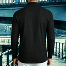 Camisas masculinas leves de manga comprida, camisas henley de algodão e linho para homens, camisa havaiana de praia com decote em v, camisa polo respirável