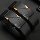 Cinto de couro PU masculino elegante – cintos da moda para vida diária, lazer, festas, festival, trabalho e fivela automática de negócios