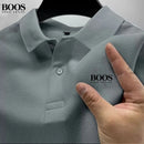 Nova camisa polo masculina de alta qualidade com mangas curtas, moda de verão, casual, confortável e respirável.