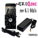 BitNerdQaxe++ Rev6.1 Minerador de Bitcoin Última Geração 6TH/s SHA-256 BTC Baixo Consumo 100W Minerador Solo com Fonte de Alimentação 12V 10A para Mineração de Criptomoedas