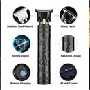 Máquina de cortar cabelo profissional Hiena 212, conjunto de cortador de cabelo masculino, aparador de cabelo elétrico sem fio de metal para barbeiro com visor LCD.