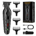 Máquina de acabamento hiena elétrica profissional máquina de cortar cabelo elétrica máquina de barba recarregável barbeador masculino kit aparador de cabelo