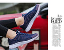 Mulheres sapatos casuais moda respirável andando malha sapatos planos tênis feminino 2021 ginásio sapatos vulcanizados branco calçado feminino