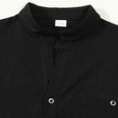 Camisas masculinas leves de manga comprida, camisas henley de algodão e linho para homens, camisa havaiana de praia com decote em v, camisa polo respirável