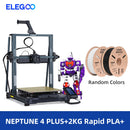 Impressora 3D FDM ELEGOO NEPTUNE 3 PRO com nivelamento automático, tela sensível ao toque HD capacitiva de 4,3 polegadas, extrusora de metal com engrenagem dupla 225x225x280mm