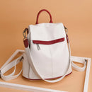 Mochila feminina de couro, mochila escolar antifurto com grande capacidade
