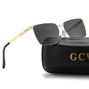 GCV Homens Óculos de Sol Polarizados Alumínio Mágico Óculos de Sol Óculos de Condução Retângulo Tons Para Homens UV400