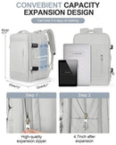 Mochila de Viagem de Grande Capacidade para Homens e Mulheres, Bolsa para Laptop Multifuncional, Mochila Expansível para Viagens de Negócios
