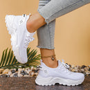 Calçados femininos, calçados esportivos femininos 2025 sapatos femininos respiráveis de malha única pai sapato esportivo feminino casual e versátil
