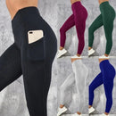 Yoga fitness mulheres leggings calças de cintura alta com bolso ginásio treino correndo elástico sexy bunda levantamento casual calças magras