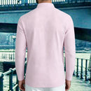 Camisas masculinas leves de manga comprida, camisas henley de algodão e linho para homens, camisa havaiana de praia com decote em v, camisa polo respirável