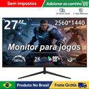 Monitor Gamer HOESD.a de 27 polegadas 180Hz 2K QHD para PC 2560*1400 FreeSync DP HDMI Tela Ultrafina para Desktop