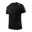 Chrlck camisetas masculinas de secagem rápida, respirável, caminhadas, pesca, elasticidade macia, esportes ao ar livre, camisa curta, verão