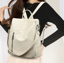 Vintage anti roubo feminino sacos de ombro mochilas de couro macio sac a dos viagem casual senhoras bagpack sacos escolares