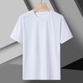 Camiseta feminina reflexiva para corrida – alta elasticidade respirável de seda gelada de secagem rápida para o verão, camiseta ativa legal de manga curta