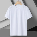 Camiseta feminina reflexiva para corrida – alta elasticidade respirável de seda gelada de secagem rápida para o verão, camiseta ativa legal de manga curta