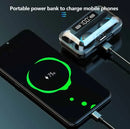 Fones de Ouvido TWS F9 Bluetooth V5.0 Sem Fio com Microfone, Headsets Esportivos à Prova d'Água com Caixa de Carregamento